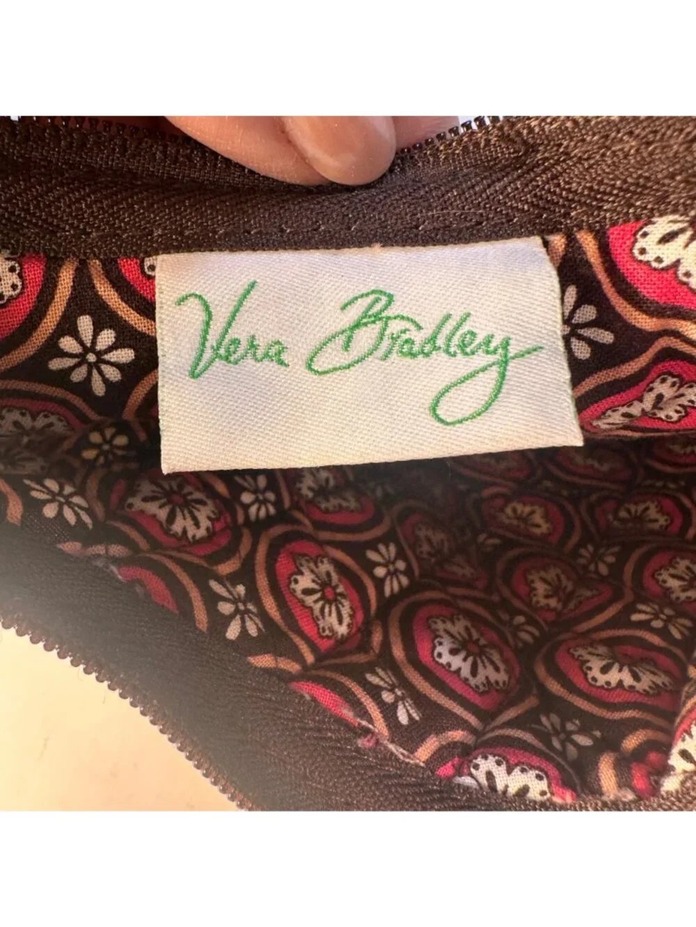 Vera Bradley Imperial Toile Quilted Shoulder Bag Black White Floral Hobo